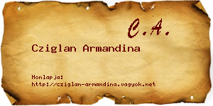 Cziglan Armandina névjegykártya